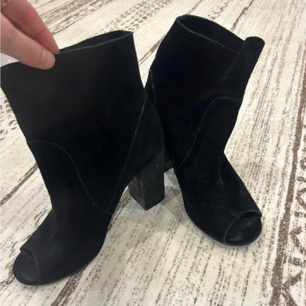 Peep toe booties